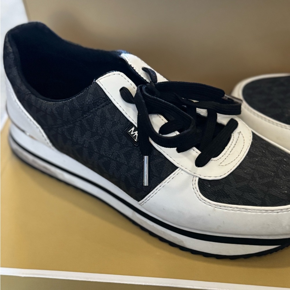 Michael Kors Black and White Sneakers